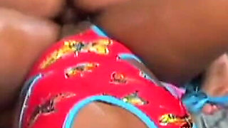 Two Big Ass Black Girls Get Horny and Masturbate and Fuck Each Other with Their Huge Dildos