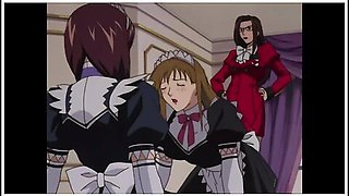 The New Maid Applies For A Job At The Mansion, And The Yuri Drama Ends With A Double Climax With Hentai Anime