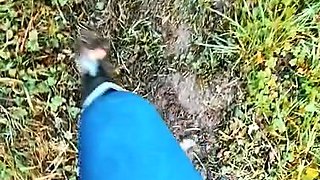 Euro amateur outdoor masturbation