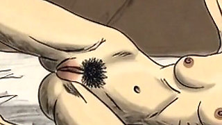 Super Skinny Woman Masturbation - Dripping Hairy Pussy Close up