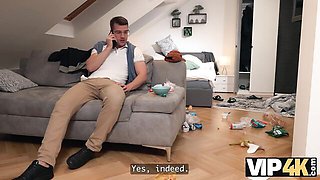 Exciting Carlo Duro and Miss Sally's blonde video