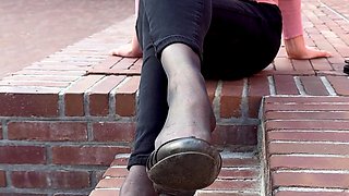 Maitresse Madelines solo foot fetish POV