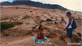 Shameless Milf On Vacation Masturbates On A Public Beach Then Gets Fucked By A Stranger