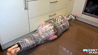 Mummified in Wetsuit and Snorkel