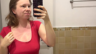 You Can See Her Big Nipples Through Her T-shirt