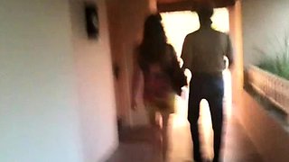 Big ass brunette MILF amateur in sexy black pantyhose