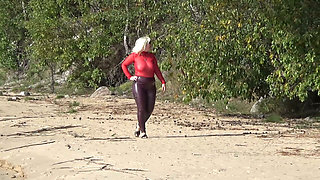 Transparent Boobs and Old Leather Leggings
