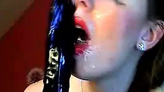 Big Dildo Blowjob by Aurelie on Webcam