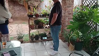 Amateur Threesome Fucking Our Stepsister in the Garden