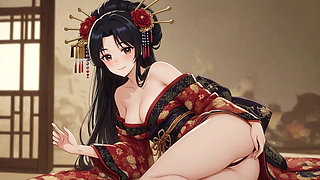 Traditional kimono geisha