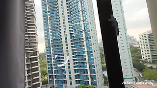 Sperm Dripping Out From Pussy After Getting Fucked on Washing Machine