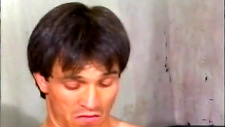 Exotical swarthy tranny Vo D'Balm enjoys when four horny well hung dudes polish her buttonhole and drop their load on her belly