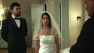 Dirty Derrick and sultry Penelope in a naughty bride binge