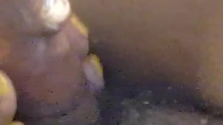 Visiting BBW Veteran Basic Footjob Training