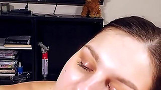 Hot Slow Amazing Blowjob Ends in Oral Creampie
