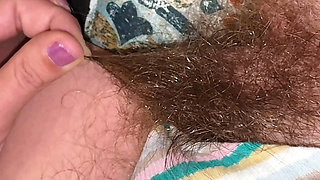 Super Thick and Long Plussy Hair Bush Closeup