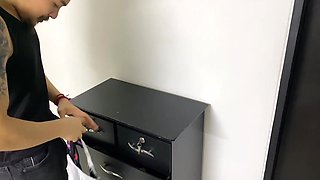 My stepsister catches me wearing our stepmother's panties!