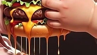 Extremely Skinny Girl Fed by Massive SSBBW - Extreme Feederism Contrast
