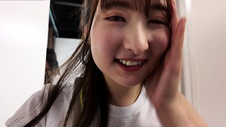 Adorable Japanese teen Izumi Koizumis pussy toyed until