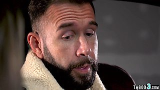 Hairy brunette hottie begging for anal