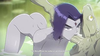 Raven found on date app tentacle monster who can DP her this night