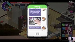 Ntraholic gameplay! Ep-2! The cute wife cheats on her husband with me while he is there!