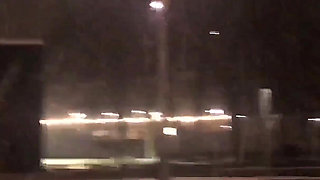 Winter Flash Fun in a Sheer Dress