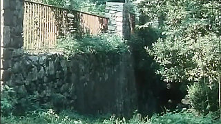 Black and white medieval party in the forest