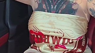 StepMom Catches StepSon Touching Himself in the Car with Her.