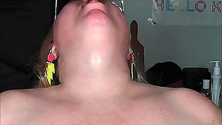 Extreme BBW Dildo Wet and Messy Deepthroat Saliva