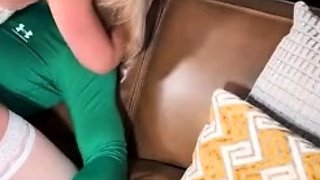 Slim and petite cuckold white housewife fucks her new