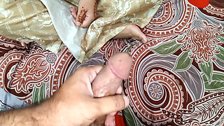 Desi father-in-law and daughter-in-law bedroom romance fucking first time with dirty talk