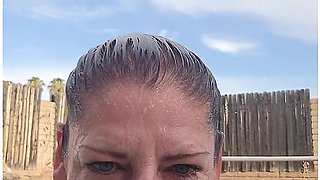 Swimming & Smoking Naughty American Milff