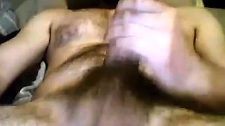 Daddy Strokes His Foreskin on Webcam