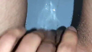 In a Public Toilet, I Jerk off and Pee at the Same Time