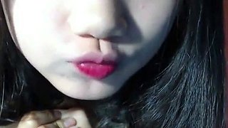Beautiful Korean Girl Strips on Webcam