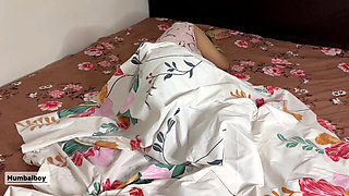 Step Mom Shearing Bed with Step Son Fucking Tight Pussy
