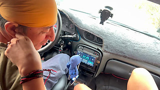 Big-assed stepdaughter has sex in the car with her stepfather.