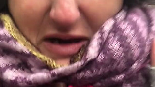 Flashing My Tit with Rock Hard Nip in Fucking Filthy Weather