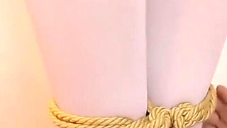 White Silk Raincoat Tape Restraint Part 1