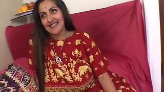Guy puts his cock in Indian girl's mouth while her pussy gets eaten by another