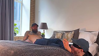 Straighty amateur hunk turns gay