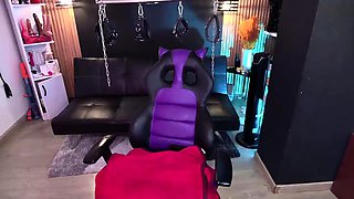 Blonde tight pussy babe solo toy fun in glamour masturbation