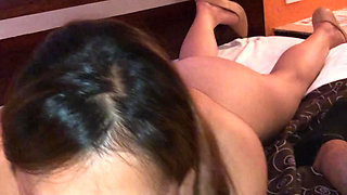 Hot MILF sucking cock like a whore all the way down in her throat