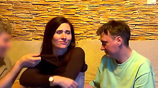 Cuckold, Wife Fucks Guy with a Small Dick, Cum in Mouth 2 Times