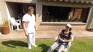 German MILF Blows Doctor Blue-Eyes Then Takes His Cock