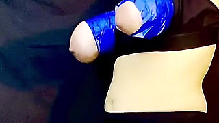 Tits in Bondage Blue Tape HD
