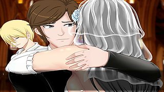 Married hottie gets it on with a stranger at a wedding while her hubby watches