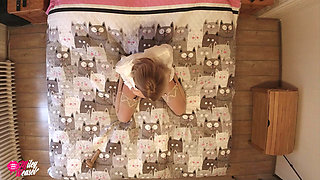 Hot Blonde Model Goes Crazy Masturbating on the Bed!!