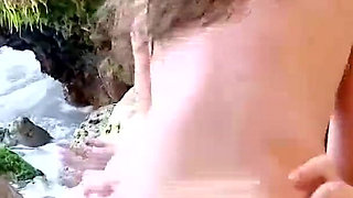 Petite teen loves anal sex on the beach